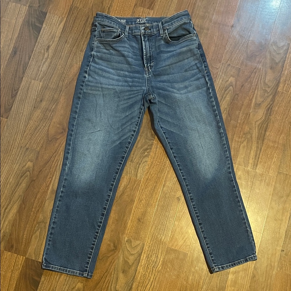 a.n.a Women's Straight Fit Denim Jeans - Dark Blue